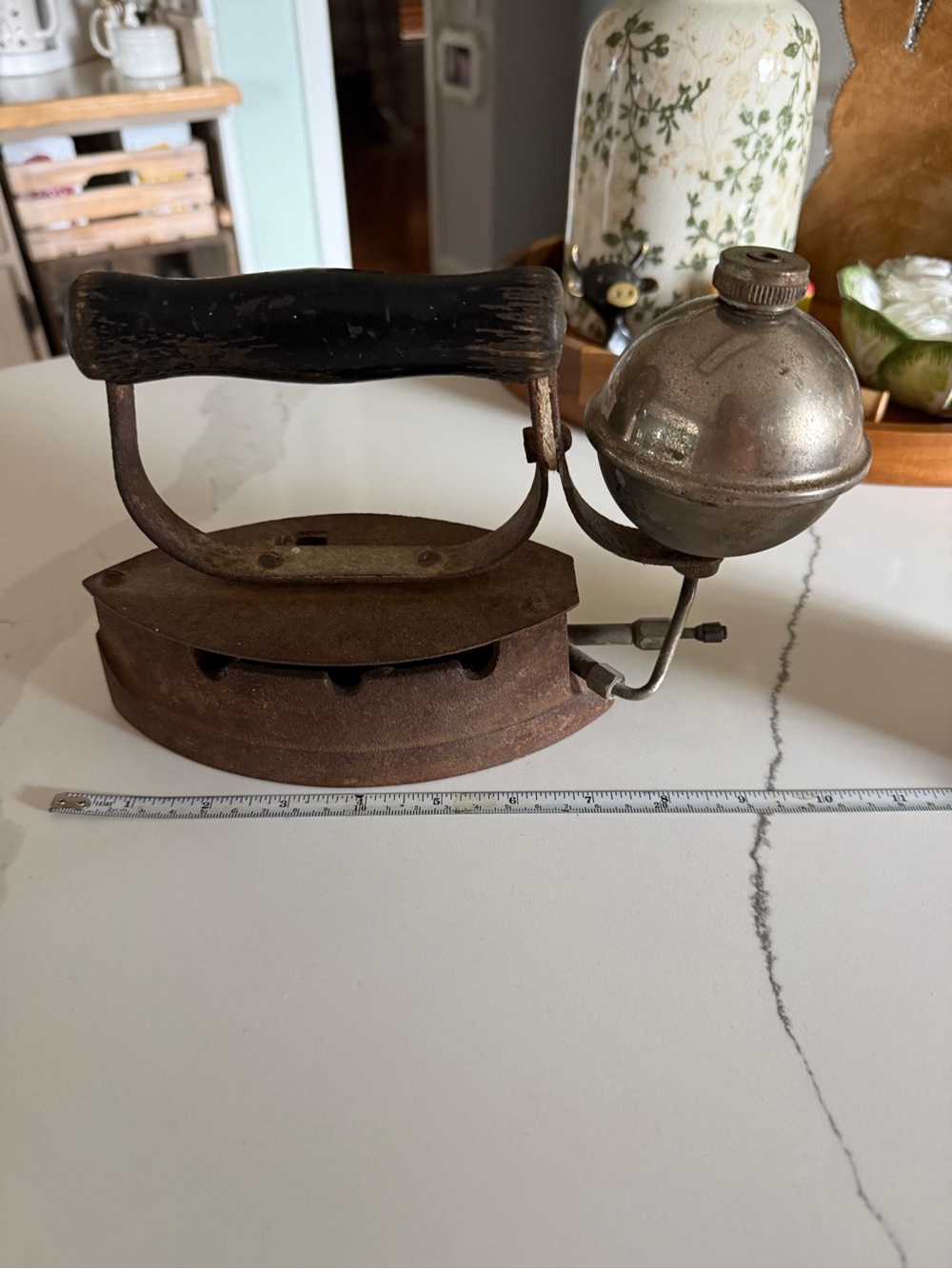 Vintage Charcoal Iron with Removable Fuel Reservoir